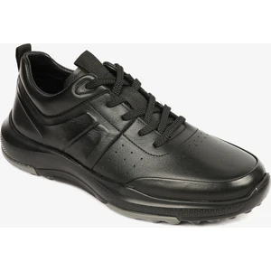 Erkek Siyah Hakiki Deri Sneaker Ayakkabı 4K1UA17750