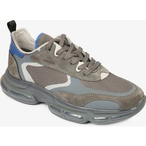 Erkek Koyu Gri Hakiki Deri Sneaker Ayakkabı 4K1SA17200
