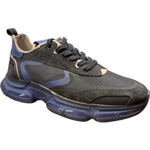 Erkek Lacivert Hakiki Deri Sneaker Ayakkabı 4K1SA17200