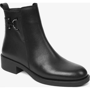 Kadın Siyah Hakiki Deri Topuklu Bot 4K2UB59155