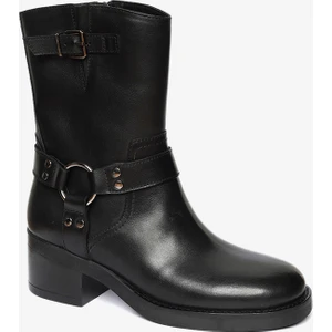 Kadın Siyah Hakiki Deri Topuklu Bot 4K2TB59178