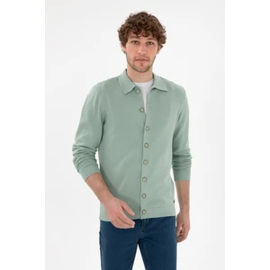 U.S. Polo Assn. Erkek Su Yeşili Hırka (Triko) 50298272-VR048