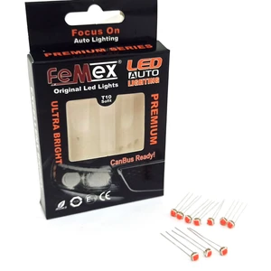 Premium T5 T4 10'lu Ince Bacaklı Kıl LED Mini LED Ampul Parlak Kırmızı
