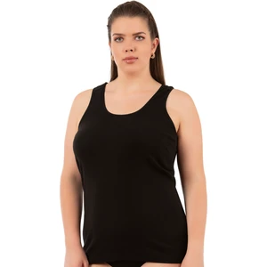 Özkan Underwear Özkan 0111-bb Kadın %100 Pamuklu Ribana Esnek Rahat Biyeli Kalın Askılı Büyük Beden Örme Atlet