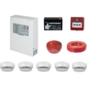 Yangın Alarm Sistemi Seti 5 Li Kablo Dahil