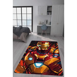 Doruklar Home Collection Kaymaz Taban Makinada Yıkanabilir Dijital Baskı Iron Man Desenli Genç Odası Halısı Dot Taban Halı GNC12