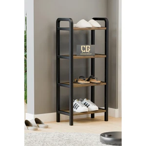 Çavdar Group 4 Katlı Ahşap Çubuklu Ayakkabılık, 40 cm  Düzenleyici Raf Ceviz