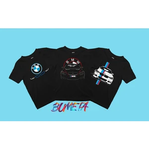 Bumeta 3'lü Paket Bmw M Sport Car Logo Araba Çocuk Tişört T-Shirt
