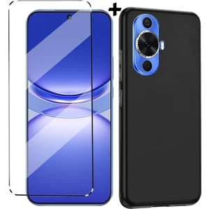 M.TK Moveteck Huawei Nova 12S Kılıf Kamera Korumalı Renkli Yumuşak Mat Silikon + 9h Ekran Koruyucu Cam 2in1 Set