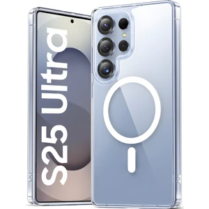 Samsung Galaxy S25 Ultra Kılıf Magsafe Wireless Kablosuz Şarj Destekli Sert Şeffaf Darbe Emici Kapak