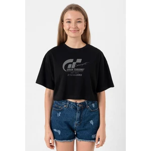 Gran Turismo Concept Siyah Kadın Crop Tshirt