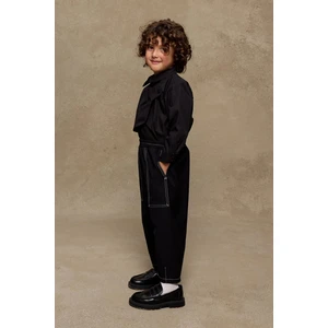 Çift Iğne Çocuk Pantolon Siyah