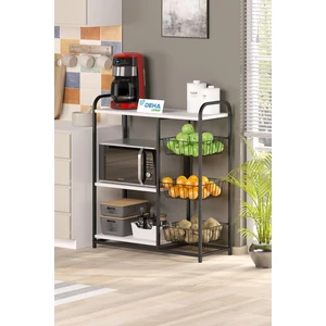 Meyvelik Sebzelik Sepetli Mutfak Düzenleyici Raf Fırın Standı Organizer  Mutfak Dolabı Bangosu