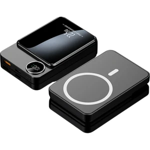 10.000 mAh Magnetic Fast Charging LCD Gösterge Wireless 15W Magsef Kablosuz Powerbank