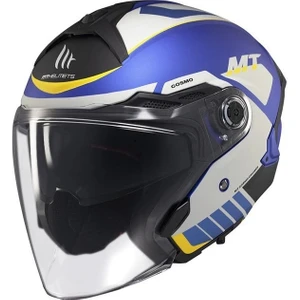 Kask mt Cosmo Sv Cruıser C7 Çenesiz Gözlüklü Mat Mavi