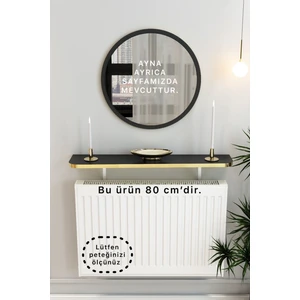 Talaş Tozum Siyah Gold  Pvc Petek Üstü Tak Çıkar, Uçan Raf & Dresuar Duvar Montajsız Oval Kesim