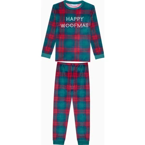 Çocuk Plaid Kırmızı Pijama Takımı