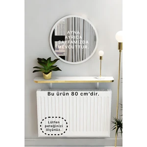 Talaş Tozum Beyaz Gold Pvc Petek Üstü Tak Çıkar, Uçan Raf & Dresuar Duvar Montajsız Oval Kesim