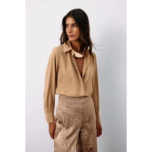 Klasik Düz Gömlek - Camel