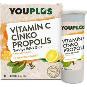 Vitamin C Çinko Propolis 20 Efervesan Tablet