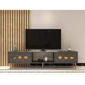 Demonte Decor DOMEDD TV SEHPASI ANTRASİT-ALTIN