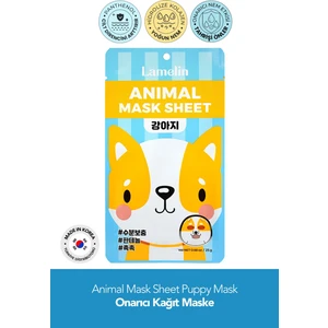 Köpek Desenli Eğlenceli, Onarıcı Kağıt Maske Lamelin Animal Mask Puppy
