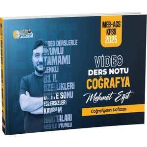 Mehmet Eğit MEB-AGS KPSS Coğrafya Video Ders Notları