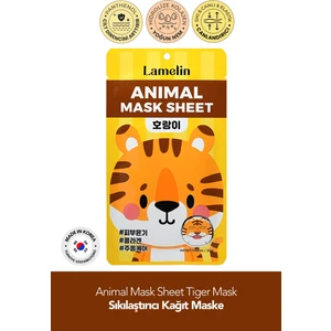 Kaplan Desenli Eğlenceli, Kağıt Maske Lamelin Animal Tiger Mask