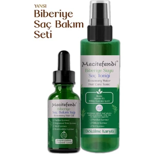 Biberiye Saç Bakım Seti Yansı  -  Yıpranmış Saçlar Için Güçlendirici Biberiye Saç Bakım Serumu ( E-Vitaminli) 50 Ml + Biberiye Saç Toniği 150 ml