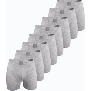 Erkek Gri 8 Li Premium Collection Modal Uzun Boxer 8M250