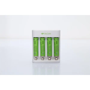 E411 Usb Şarj Cihaz + 4 Adet AAA 950 mAh Şarjlı İnce Kalem Pil