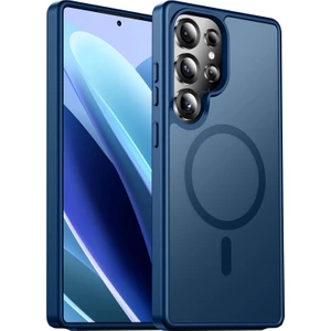 M.TK Moveteck Samsung Galaxy S25 Ultra Kılıf Kamera Çıkıntılı Mat Magsafe Wireless Şarj Destekli Siyah Renkli Hassas Butonlu Kapak