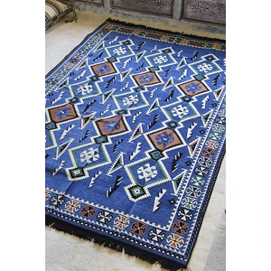 Bakırözü Home Şark Köşesi Halısı Modelleri Otantik Kilim Anadolu Modeli Mavi