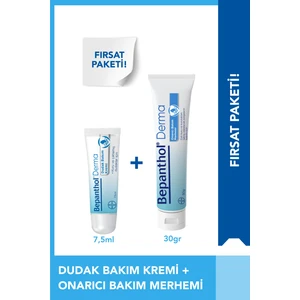 Onarıcı Bakım Merhemi 30 gr & Günlük Yoğun Nemlendirici Dudak Kremi 7,5 ml - Günük Yüz Bakım