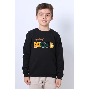Erkek Çocuk Şardonlu Sweat Mood Nakış Detaylı Ribanalı E35