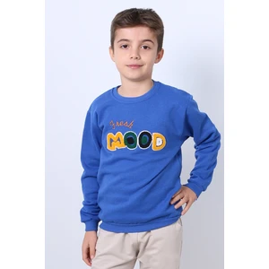Erkek Çocuk Şardonlu Sweat Mood Nakış Detaylı Ribanalı E35