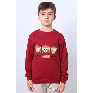 Erkek Çocuk Şardonlu Sweat Karakter Baskılı Ribanalı E34