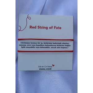 Assa Wood Inanış Çift Bileklik / Kırmızı Ip Bileklik / Kabala Bilekliği / Anlamlı Sevgili Bilekliği/kırmızı Ip