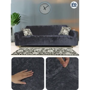 Baqdo Kadife 3 Lu / 3 Kişilik Koltuk Örtüsü Streç Lastikli Esnek, Çekyat, Kanepe Kılıfı, Koltuk Örtüsü 1 Adet
