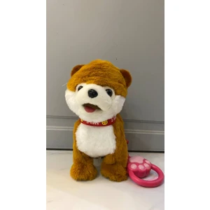 Müzikli Yürüyen Havlayan Yalayan Kuyruk ve Başını Sallayan Ses Kaydını Tekrarlayan Peluş Köpek