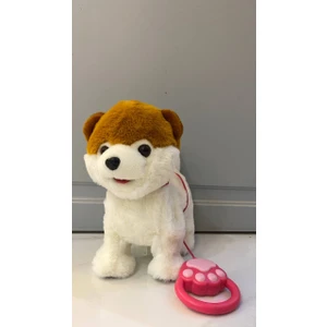 Müzikli Yürüyen Havlayan Yalayan Kuyruk ve Başını Sallayan Ses Kaydını Tekrarlayan Peluş Köpek