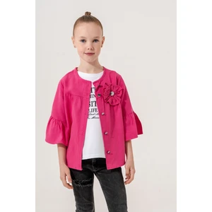 Kız Çocuk Çiçek Gömlekli İkili Kız Takım 3127