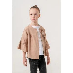 Kız Çocuk Çiçek Gömlekli İkili Kız Takım 3127