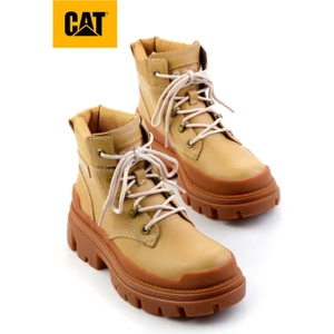 Tan Hakiki Deri Kadın Bot & Bootie CAT0111122103