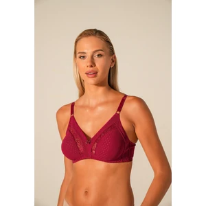 Bordo Dantelli Toparlayıcı Sütyen