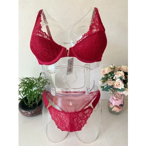 Fairy V Detaylı Dantelli Sütyen Takımı