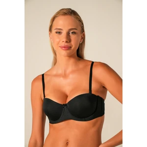 Siyah Destekli Straplez Sütyen