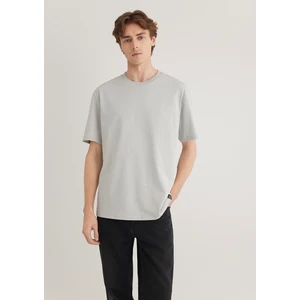 Etiket Detaylı Gri Basic Tişört 0611824-70075