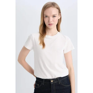Coool Regular Fit Bisiklet Yaka Basic Düz Kısa Kollu Beyaz Tişört C3852AX25SM