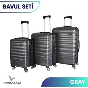Delphin Kırılmaz Dayanıklı 3'lü Valiz Seti & Bavul Seti